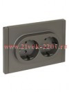 Розетка 2-я с заземлением в сборе ИЭК FORTE&PIANO FP524 16А автозажим сталь FP-R21-16-1-K46