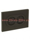 Розетка 2-я без заземления в сборе ИЭК FORTE&PIANO FP326 10А автозажим серый FP-R20-10-1-K03