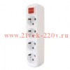 Колодка IEK CLASSIC 4 розетки 16А с заземлением с выключателем К04В