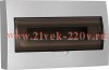 Щит накладной GENERICA ЩРН-П-18 18м прозрачная дверь IP41 белый IEK