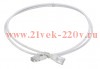 ITK Коммутационный шнур кат.5E UTP LSZH 2м slim язычок бел.