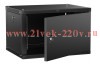 Шкаф LINEA W 6U 600х450мм дверь метал. черн. 2.0 ITK LWR5-06U64-MF-2