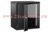 Шкаф LINEA W 12U 600х450мм дверь стекл. черн. 2.0 ITK LWR5-12U64-GF-2