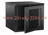 Шкаф LINEA W 9U 600х600мм дверь перфорир. черн. 2.0 ITK LWR5-09U66-PF-2