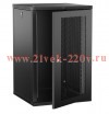 Шкаф LINEA W 18U 600х600мм дверь перфорир. черн. 2.0 ITK LWR5-18U66-PF-2