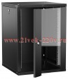 Шкаф LINEA W 15U 600х600мм дверь стекл. черн. 2.0 ITK LWR5-15U66-GF-2