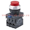 Кнопка управления выступ. NP8-02GND/4 подсвет. самовозв. красн. AC/DC 24В(LED) 2НЗ IP65 (R) CHINT 66