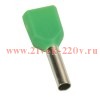 Наконечник штыревой втулочный под два провода НШвИ2 OptiKit T-Shv2-PVC- 1.0-8 (уп.100шт) КЭАЗ 278045